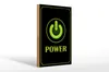 Holzschild Hinweis 30x20cm Power Taste Wanddeko Produktbild-Vorschau 1