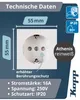 Kopp ATHENIS Schutzkontaktsteckdose 1-fach Einbausteckdose Produktbild-Vorschau 3