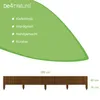 A product image showing a wooden garden border with dimensions and features listed. Produktbild-Vorschau
