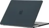 A laptop with a dark-colored protective case on it, shown from a diagonal top-down view.