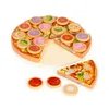 Dřevěná pizza na krájení se suchým zipem pro děti, 27 prvků Náhled obrázku produktu 2