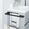 vidaXL Držák ručníků černý 40 x 9 x 4 cm nerezová ocel Náhled obrázku produktu 4