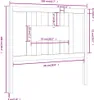 vidaXL Kopfteil Honigbraun 106x4x100 cm Massivholz Kiefer - Produktbild-Vorschau 6