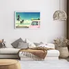 Gerahmtes Poster - Weißer Rahmen - Auto Surfbrett Strand Produktbild-Vorschau 7
