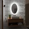 Elliptisch Badezimmerspiegel mit LED-Beleuchtung und Produktbild-Vorschau 5