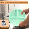 Kinderteller mit Saugnapf Rutschfest Silikon Baby Teller Produktbild-Vorschau 5