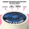 Torten-Weihnachtsplätzchen „Auto“, rund, 20 cm, , vegan, Produktbild-Vorschau 2