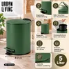 Urban Living Treteimer Toulon - dunkelgrun - 5L - Metall Produktbild-Vorschau 6