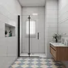 AICA Walk in Dusche 110x195cm 6mm NANO  ESG-Glas Schwarz Produktbild-Vorschau 2