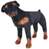 vidaXL Plüschtier Hund Rottweiler Stehend Plüsch Schwarz Produktbild-Vorschau 5