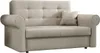 A studio shot of a beige sofa with a single throw pillow. Náhľad obrázku produktu