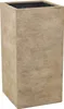 VIVANNO Pflanzkübel Fiberglas BLOCK Säule, Streifenbeige Produktbild-Vorschau 1