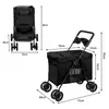 2 in 1 Klappbar Hundewagen Hundebuggy Bis 20kg,Pet Stroller Produktbild-Vorschau 4