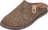 A single brown slipper with a purple lining is shown against a white background. Produktbild-Vorschau