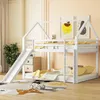 Etagenbett mit 2 Schlafgelegenheiten, Lattenrost, Leiter Produktbild-Vorschau 3