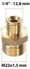 Adapter Brass M22x1,5 – 1/4" | Redukcja mosiężna do myjki Podgląd zdjęcia produktu 2