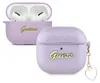 Guess Metallisches Schriftzug Charm Apple AirPods 4 lila Produktbild-Vorschau 3