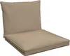 A beige outdoor cushion set for a chair, shown against a white background. Produktbild-Vorschau