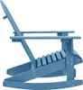 Side view of a blue Adirondack rocking chair. Podgląd zdjęcia produktu