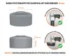 Pfostenkappe rund 42 mm Grau 10 Stück Zaunpfahlkappe Produktbild-Vorschau 2