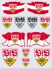 VfB Stuttgart Hauttattoo Set mit 12 temporären Fan Tattoos Produktbild-Vorschau 3
