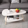 Couchtisch Beistelltisch mit 2 Ablagefäche Nachttisch Produktbild-Vorschau 2