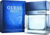 A bottle of Guess Seductive Homme Blue eau de toilette and its packaging are shown. Voir les images du produit