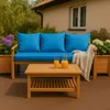Gartenkissen Set blau – 140x50 + 2x70x50 cm – Für Produktbild-Vorschau 6