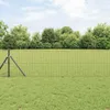 vidaXL Eurozaun 0,4 x 25 m PVC-beschichtetes Eisen Grau Produktbild-Vorschau 2