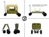 Faltbarer Bollerwagen Beachtrekker „Life“ in Oliv mit Produktbild-Vorschau 5