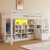 Merax Etagenbett Hochbett 90x200cm mit Stauraumschränken, Produktbild-Vorschau 7