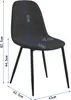 EUGAD 4×Esszimmerstühle mit Rückenlehne, Polsterstuhl Produktbild-Vorschau 3