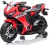 A red electric toy motorcycle, a Honda CBR 1000RR replica, is shown from a three-quarter front angle against a white background. Náhľad obrázku produktu
