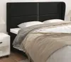 vidaXL Kopfteil mit Ohren Schwarz 203x23x118/128 cm Produktbild-Vorschau 2