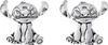 Peers Hardy Stitch Ohrstecker Grau  Kinder Grau One Size Produktbild-Vorschau 1