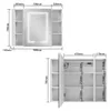 LED Spiegelschrank mit Seiteschrank 90x70 cm, beschlagfrei, Produktbild-Vorschau 7
