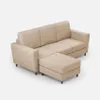 Moderner 3-Sitzer Stoffsofa 212cm mit Fußhocker Yasel 180P Produktbild-Vorschau 5