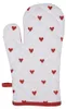 Clayre & Eef Ofenhandschuh 18x30 cm Weiß Rot Baumwolle Produktbild-Vorschau 1
