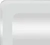 A close-up of the corner of a silver LED bathroom mirror. Náhled obrázku produktu