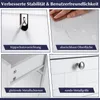A collage of four close-up images showcasing features of a white cabinet. Anteprima dell’immagine prodotto