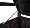 Close-up of a gas strut attached to a woven storage bench lid. Voir les images du produit