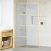 vidaXL Schermo doccia walk-in oro 115 x 195 cm Vetro Anteprima dell’immagine prodotto 2