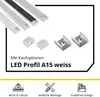 A15 LED Profil Weiss 2m Abdeckung milky Produktbild-Vorschau 3