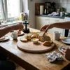 Deska drewniana okrągła fi 40 cm do krojenia PIZZY Podgląd zdjęcia produktu 3