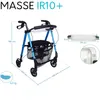 Leichter Indoor Rollator IR10+ Blau - Wohnungsrollator Produktbild-Vorschau 5