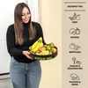eluno Obstkorb – Brotkorb 2er Set, runde Obstschale, aus Produktbild-Vorschau 3