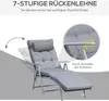Outsunny Sonnenliege Strandliege Gartenliege Klappbar Produktbild-Vorschau 4