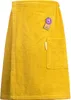 A yellow towel kilt with a pocket and a tag. Náhľad obrázku produktu
