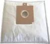 A white vacuum cleaner bag with a brown cardboard insert for the opening. Produktbild-Vorschau