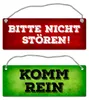 Bitte nicht stören - Komm rein Wendeschild in Grün und Rot Produktbild-Vorschau 1